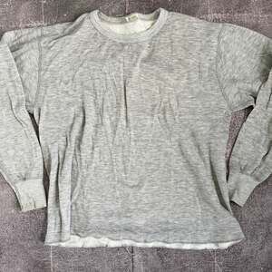 Men's Vintage 80's Morgan Mills Thermal Wear Heather Gray Crewneck Sweatshirt XL